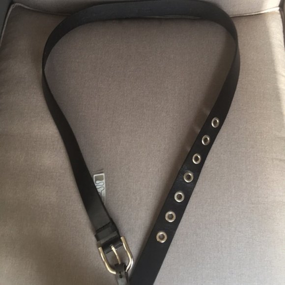 MICHAEL KORS WOMENS LEATHER GROMMET BELT Black main image 5